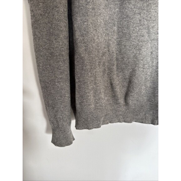Joseph Lyman 100% Cashmere Gray Heather 1/4 Zip Sweater Men's XL Academia Preppy - Picture 5 of 6